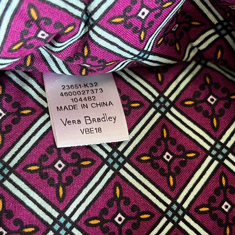 Vera Bradley Black Floral Double-Zip Travel Jewelry & Cosmetics Case - Picture 11 of 11